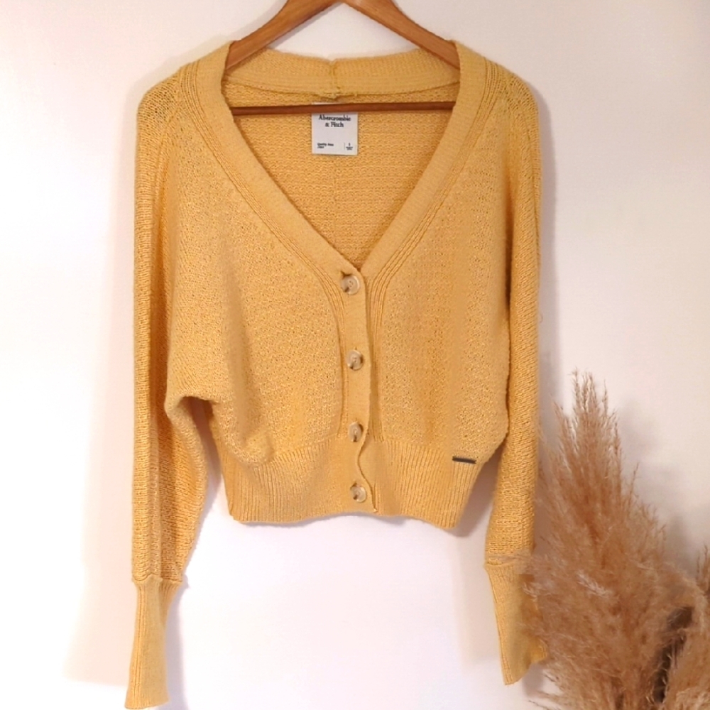 Abercrombie & Fitch Yellow Cardigan